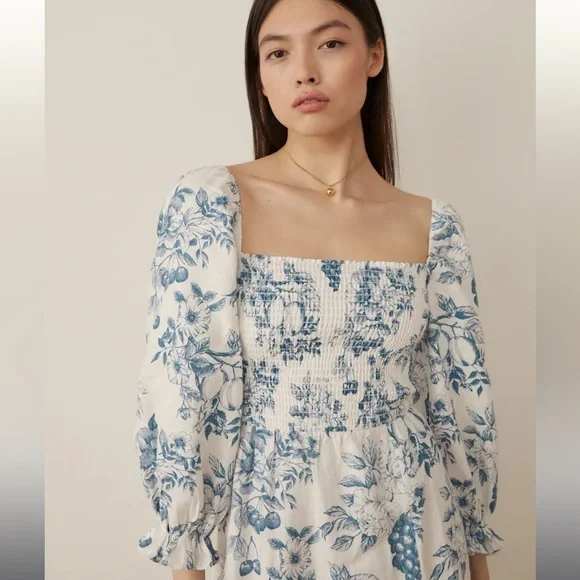 NWT Reformation Gitane linen midi dress - Picture 4 of 8